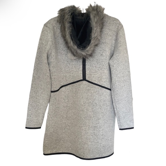 Wooly Bully Wear Vail Gray Black Trim Velvet Fleece Lined Jacket Size Small BNWT - Picture 5 of 11